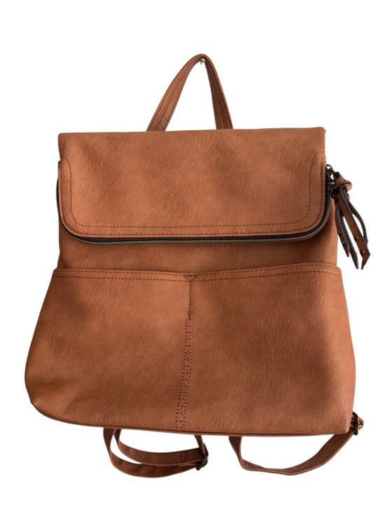 The Unbranded Brand Handbags - Classic Brown Leatherette Backpack Tote - Women's Bag